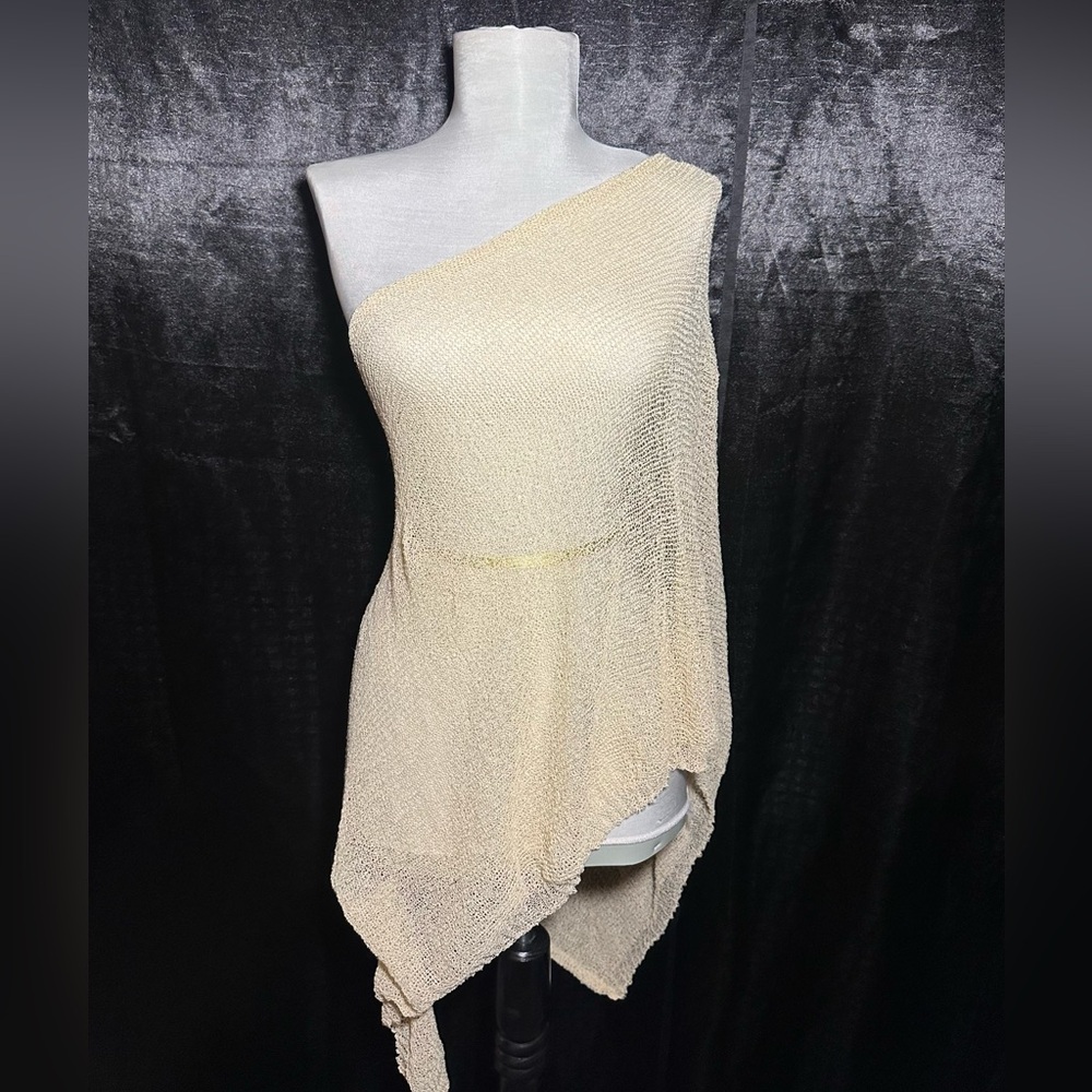 Elegant Cream One-Shoulder Dress